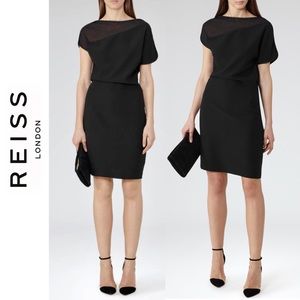 Reíss Salma Black Fitted Formal Dress